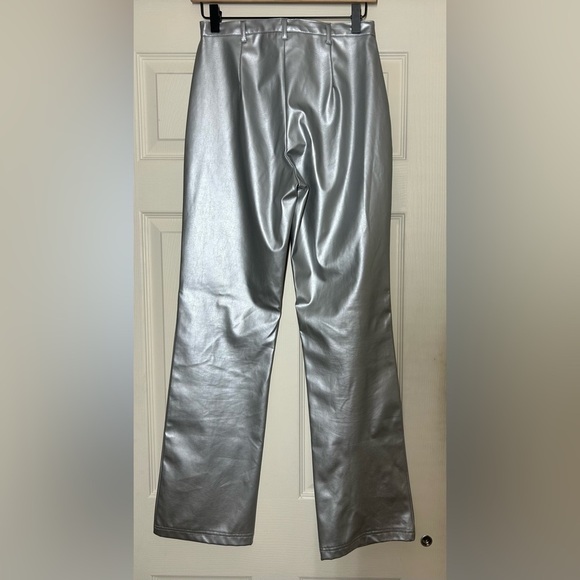 NWOT Y2K Rave4Real Silver Rave Retro Metallic Womens Pants Girl’s Night Out Sz 6 - Picture 7 of 10